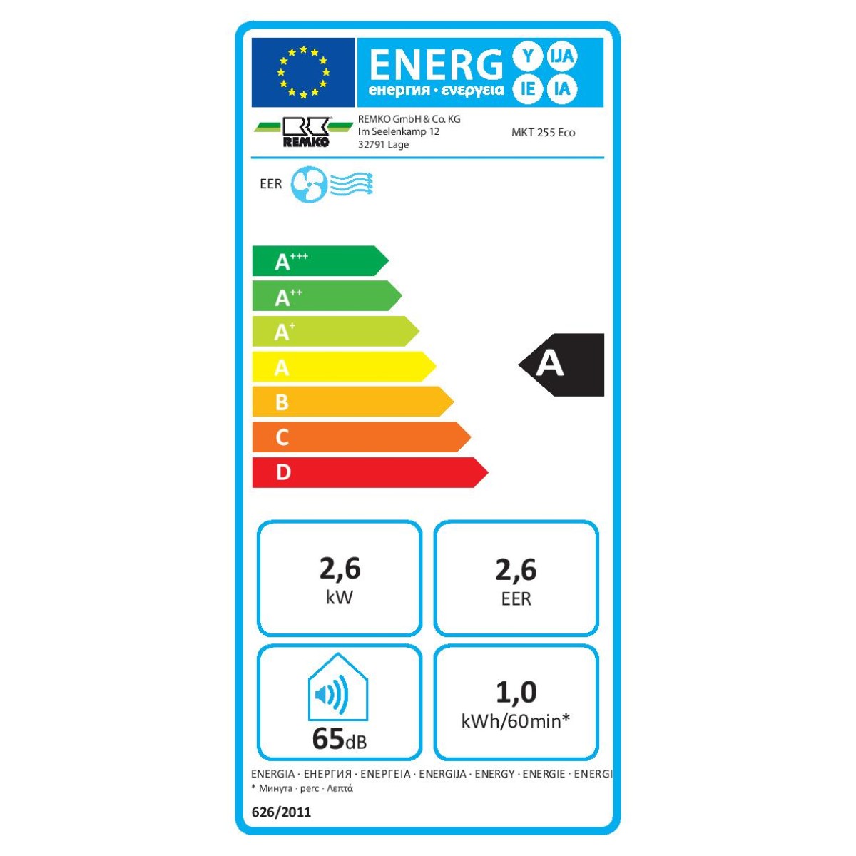Mobilní klimatizace REMKO MKT 255 Eco S-Line