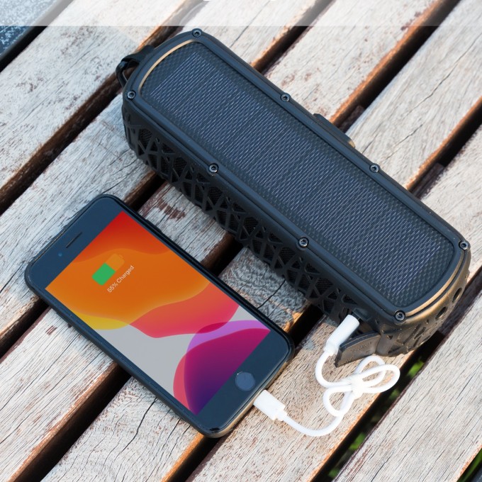 Přenosný Bluetooth reproduktor s powerbankou AERIUM S5000 Solar Outdoor