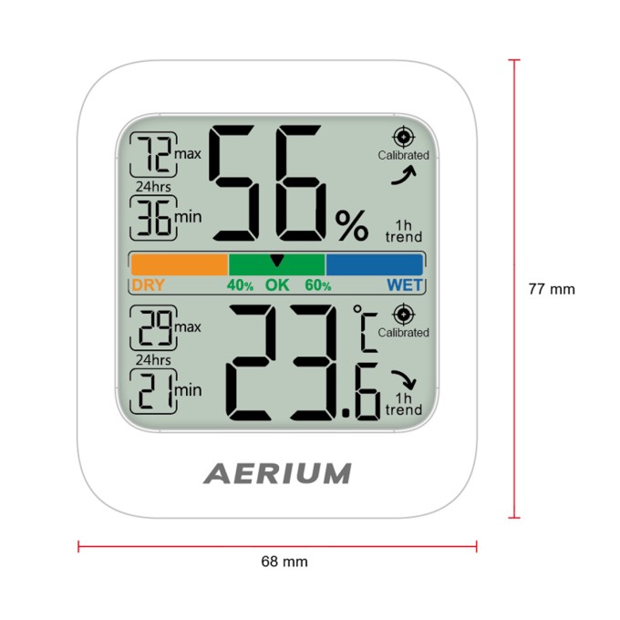Monitor teploty a vlhkosti vzduchu AERIUM T33 DUAL